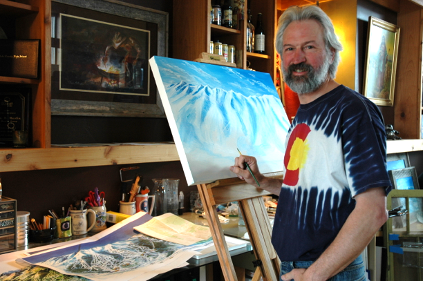 Kevin Mastin Painting in the Studio