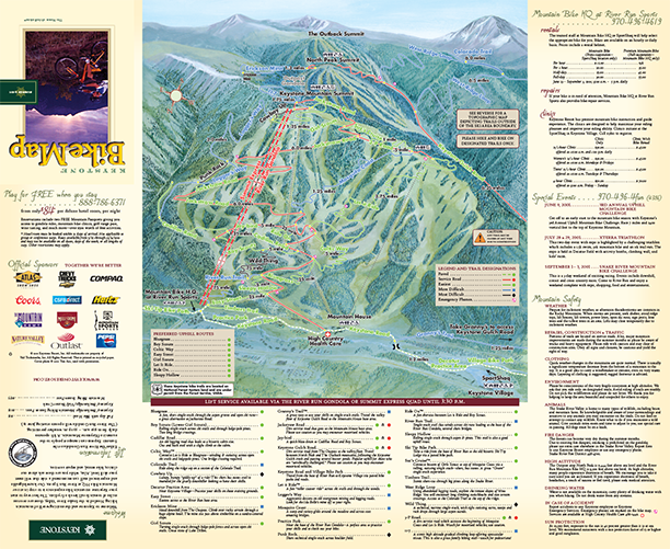 Keystone Bike Trail Map 2001