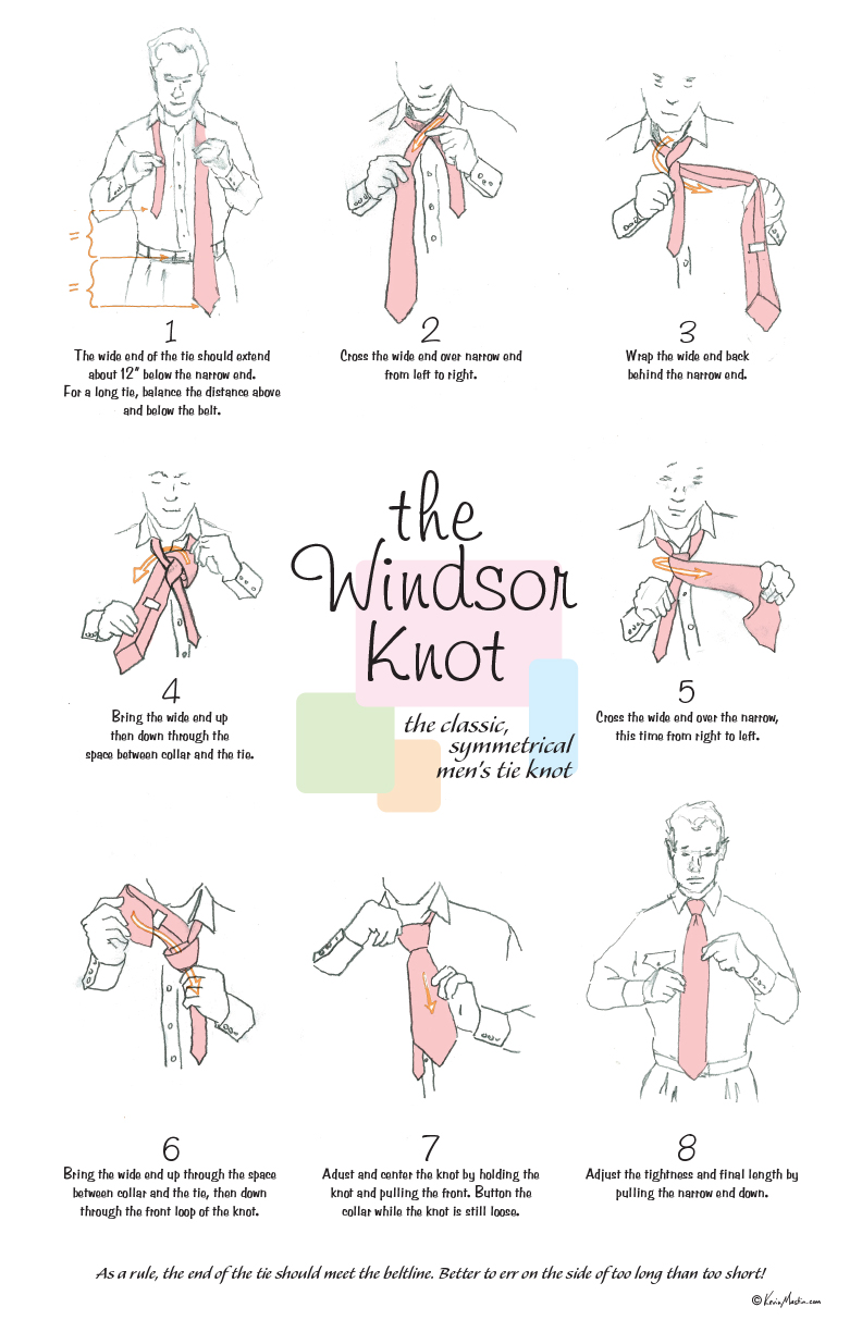 How to tie the Windsor Knot - Ski Trail Map Art by Kevin Mastin ...