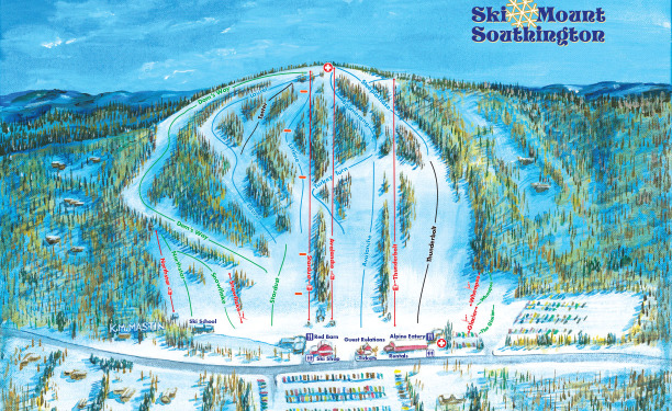 Mount Southington Connecticut Ski Trail Map
