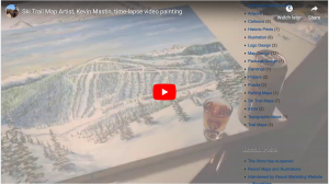 Ski Trail Map Painting